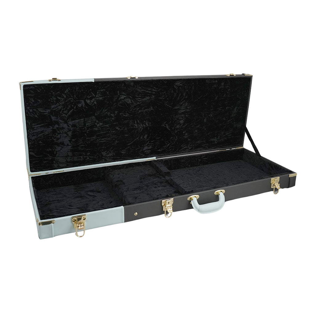 Sky 2 Tone Electric Guitar Hard Case - Black & Blue w/ Black Interior - Image 3