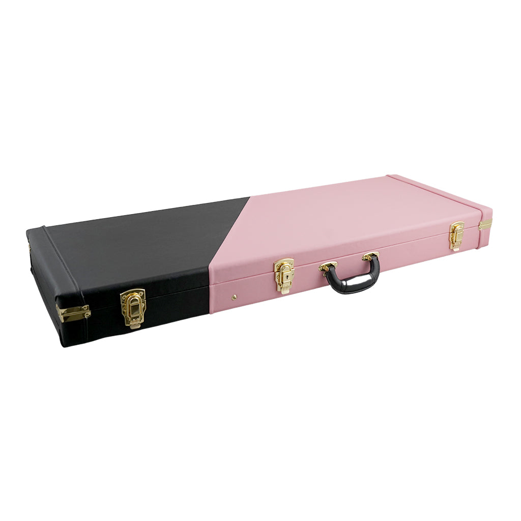 Sky 2 Tone Electric Guitar Hard Case - Black & Pink w/ Black Interior - Image 2