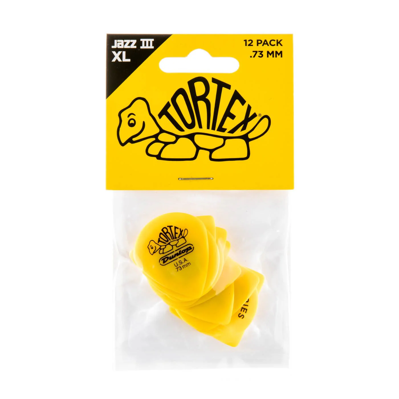 Dunlop JPT473 - 0.73mm Tortex Jazz III XL Picks 12pk - Image 3