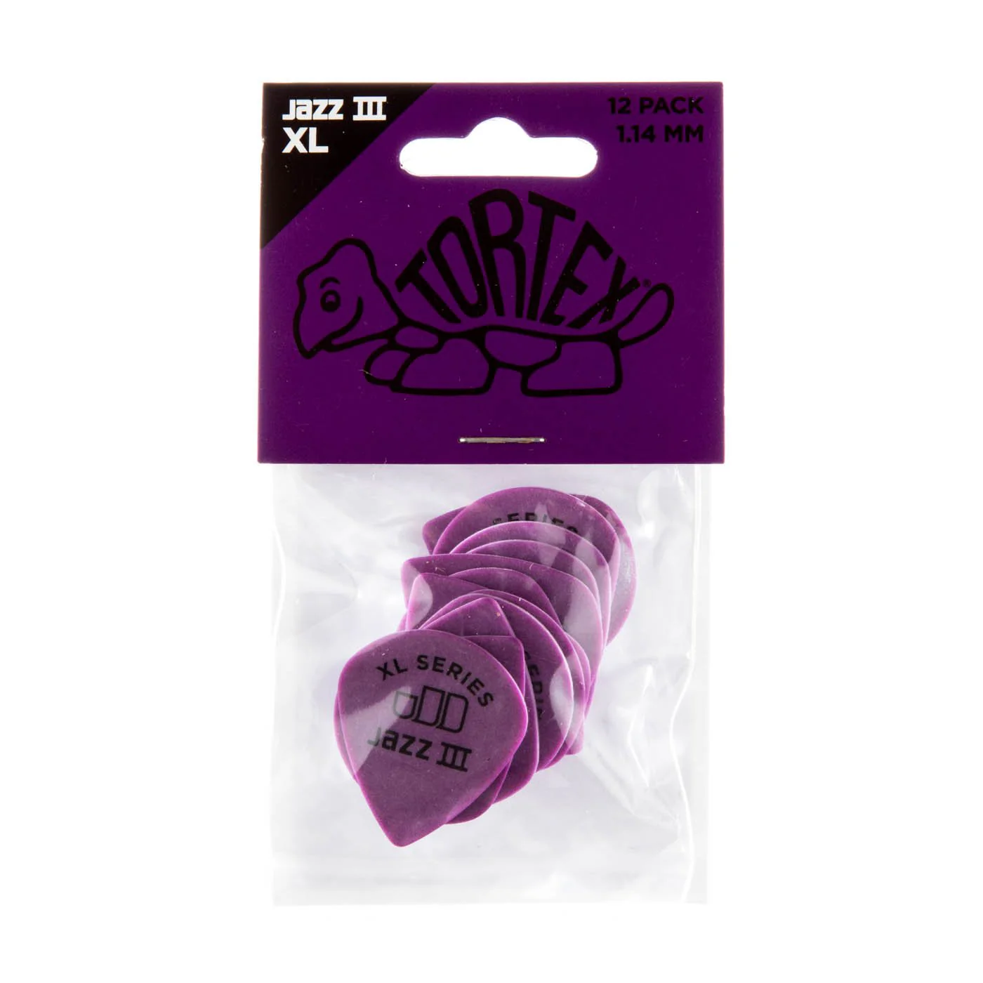 Dunlop JPT414 - 1.14mm Tortex Jazz III XL Picks 12pk - Image 3