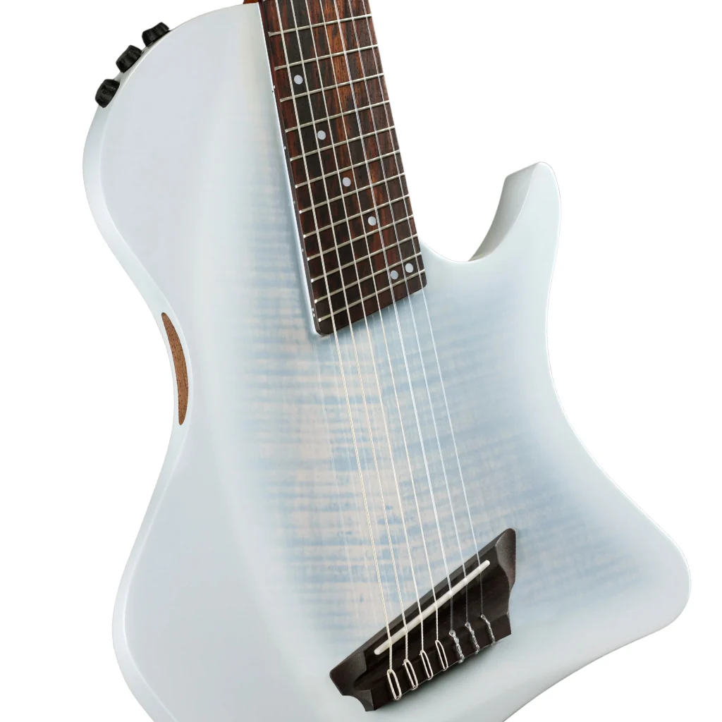 Abasi Stage 7 Nylon-String Acoustic-Electric Guitar - White Burst - Image 7