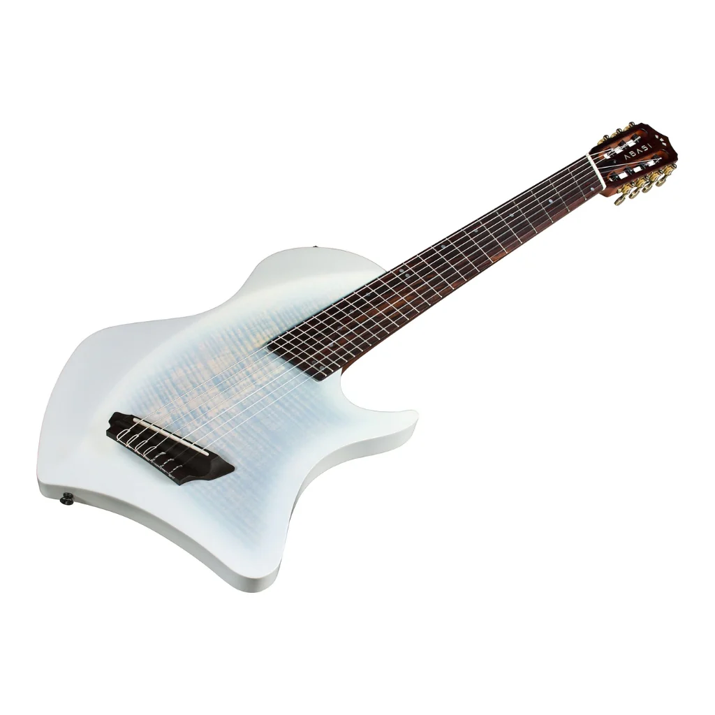 Abasi Stage 7 Nylon-String Acoustic-Electric Guitar - White Burst - Image 8