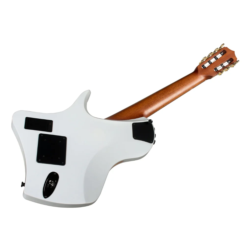 Abasi Stage 7 Nylon-String Acoustic-Electric Guitar - White Burst - Image 9