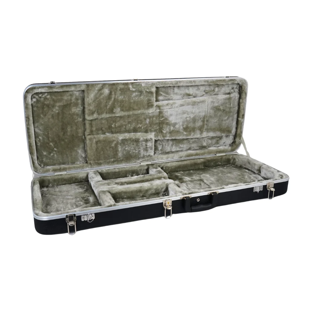 Sky ABS Electric Guitar Hard Case - Black with Silver Interior - Image 4