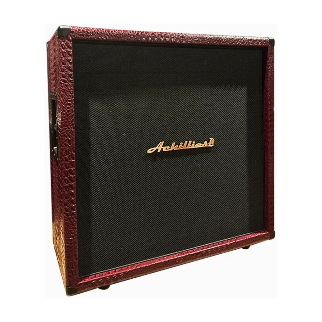 Achillies Orion 50 Head Amplifier with Typhon 4x12 Classic ST Cabinet - Wine Red Crocodile - Image 3