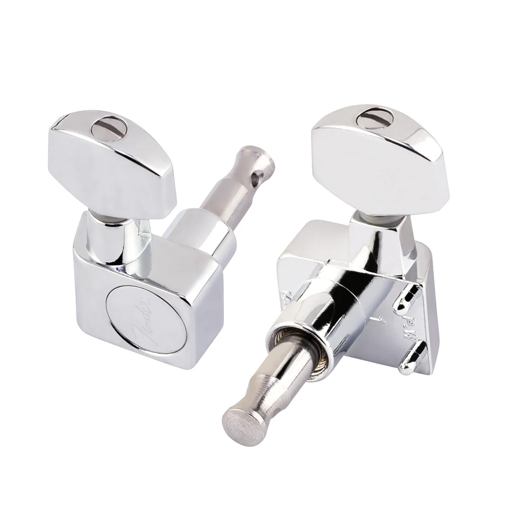 American Standard Series Stratocaster/Telecaster Tuning Machines Chrome (6) - Image 2