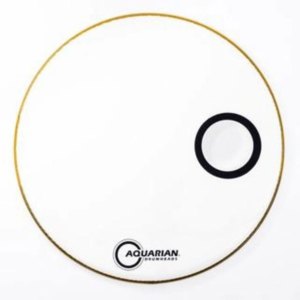 Aquarian PTCC28W Ported FR Bass White Drumhead