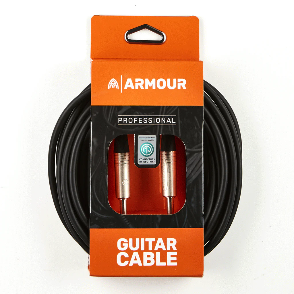 Armour NGP30 Guitar Cable - Neutrik Connector Jacks - 30 Foot