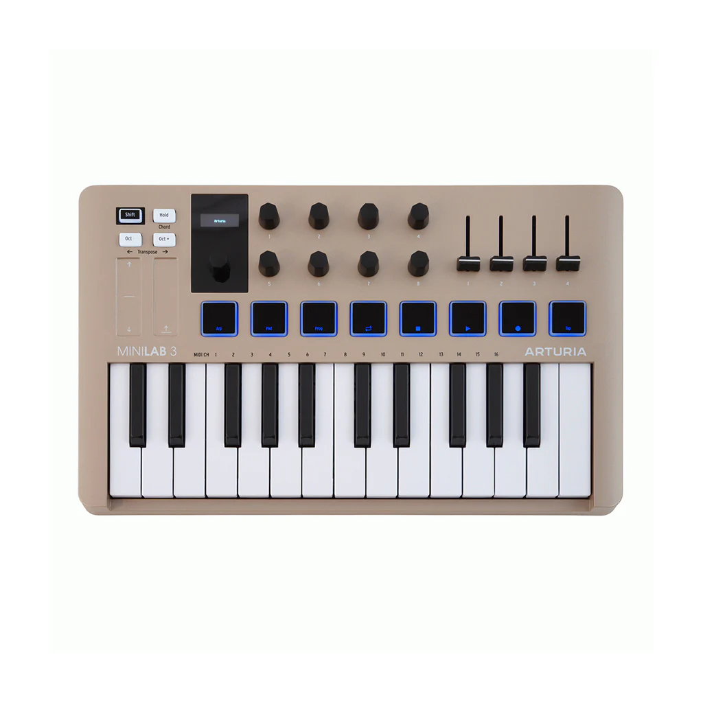 Arturia MiniLab 3 25-Note Keyboard MIDI Controller - Limited Edition Champagne