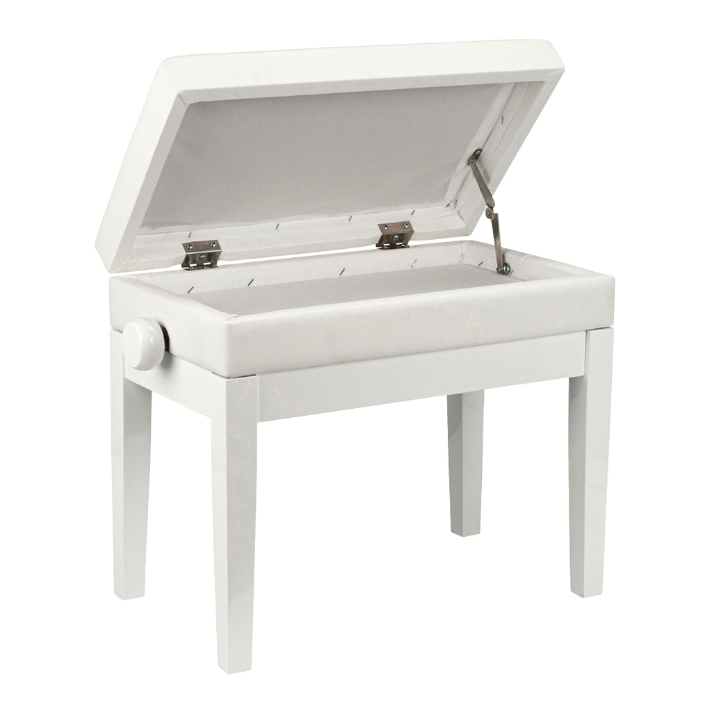 Beale BPB220WH Piano Bench Plush Cushion W/Storage - Image 2