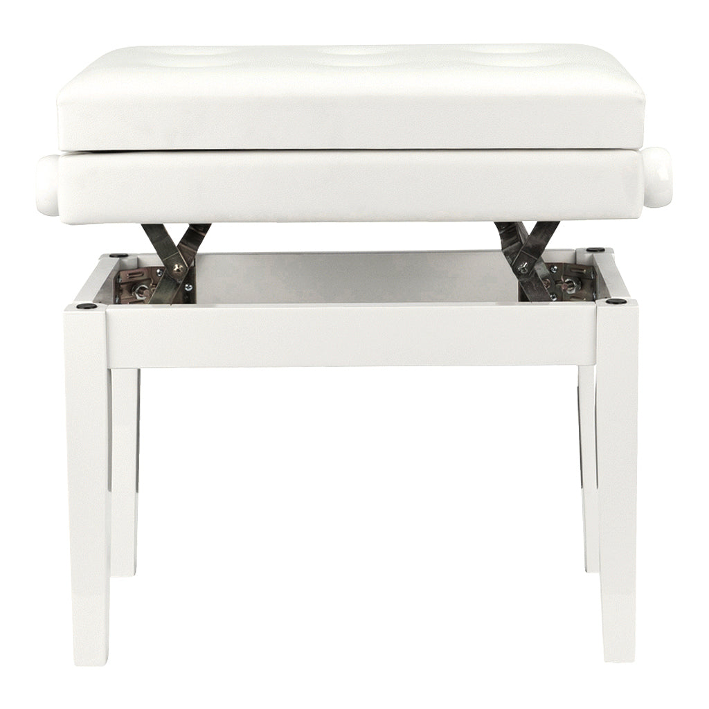 Beale BPB220WH Piano Bench Plush Cushion W/Storage - Image 3