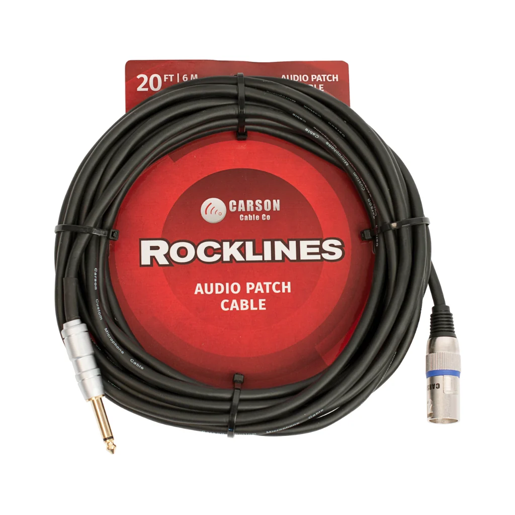 Carson Rocklines XLR Male to 1/4 TS Jack - 20ft