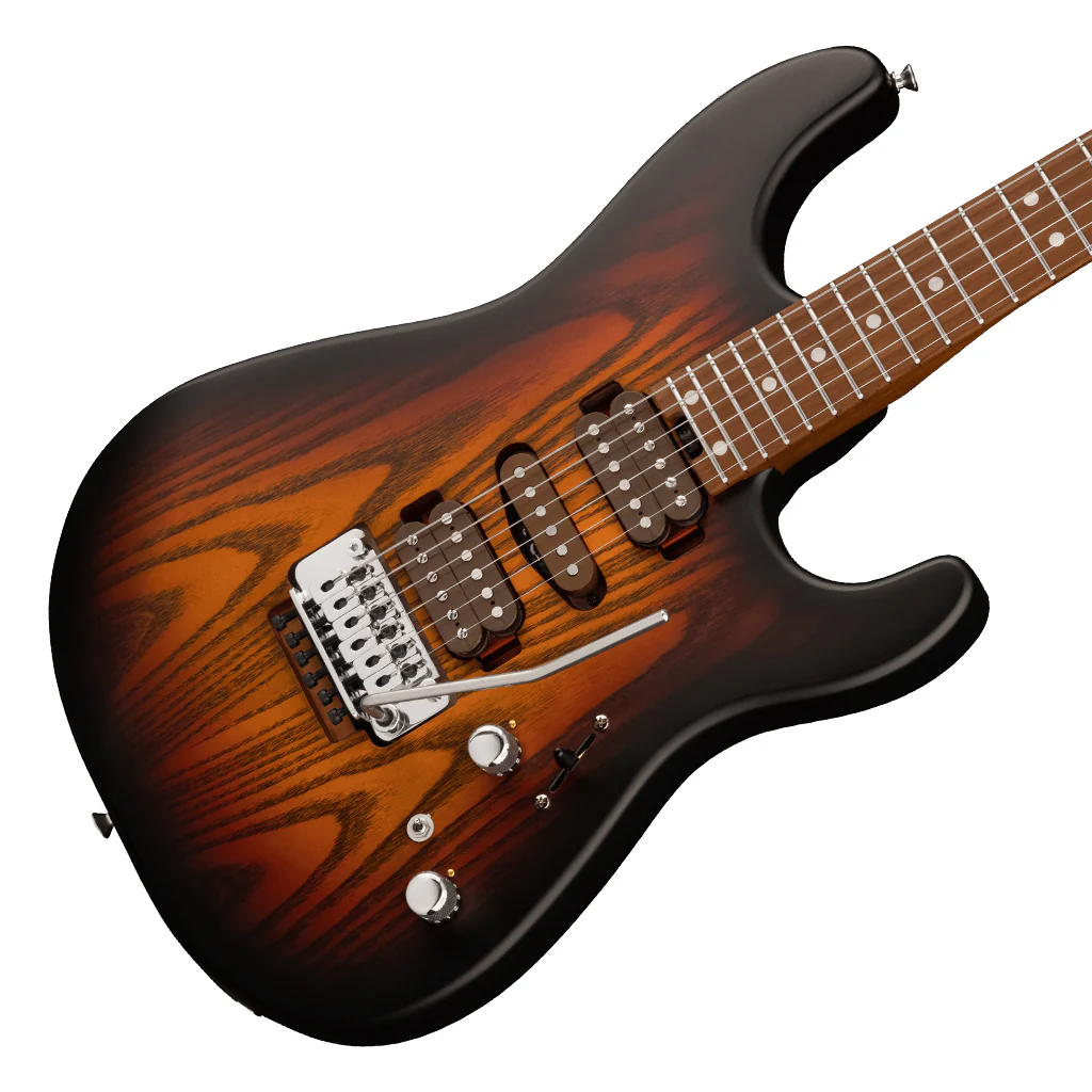 Charvel - Guthrie Govan Signature MJ San Dimas SD24 CM, Caramelized Maple Fingerboard - Three-Tone Sunburst - Image 7