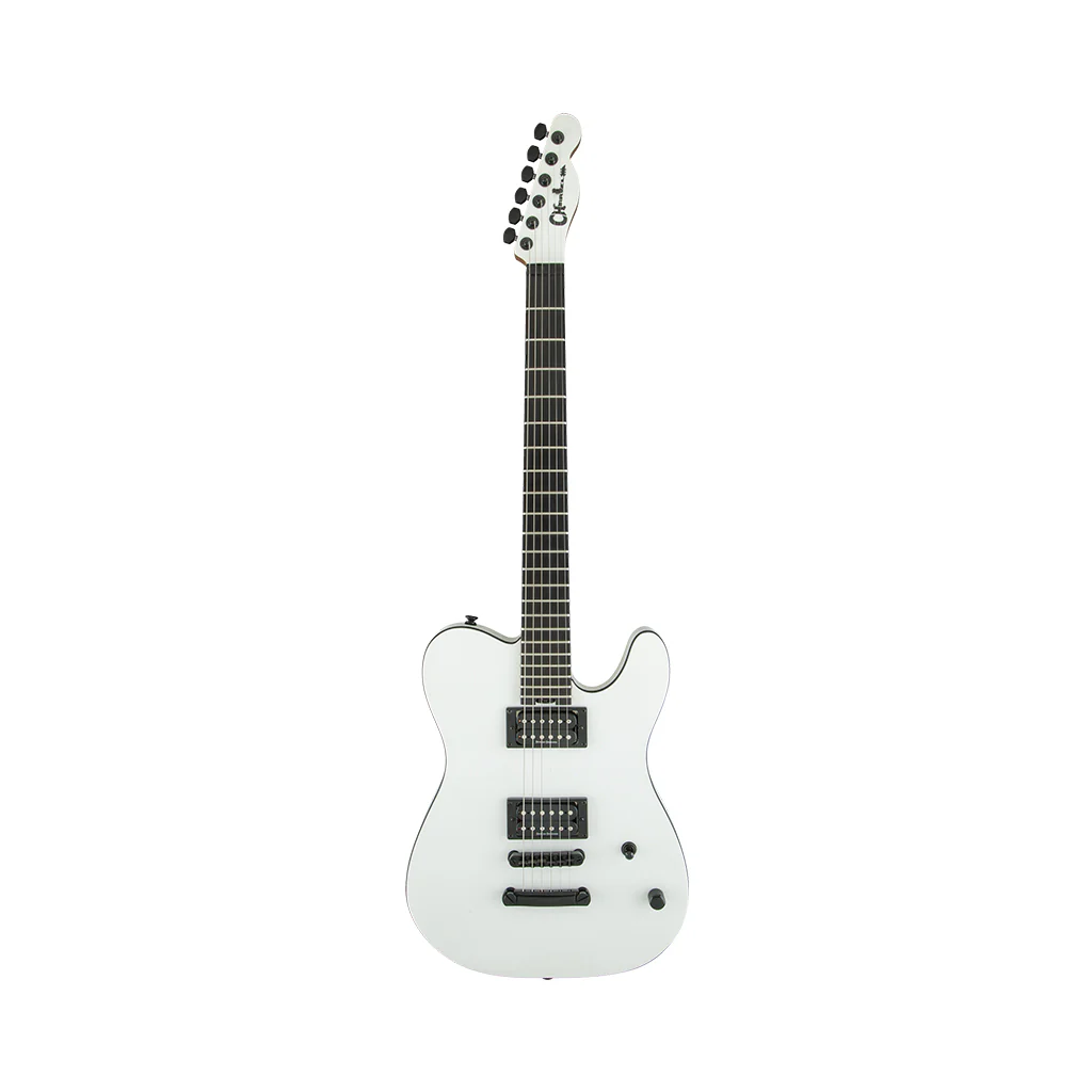 Charvel Joe Duplantier Pro Mod San Dinas S2 - Satin White - Ebony FB - Image 3