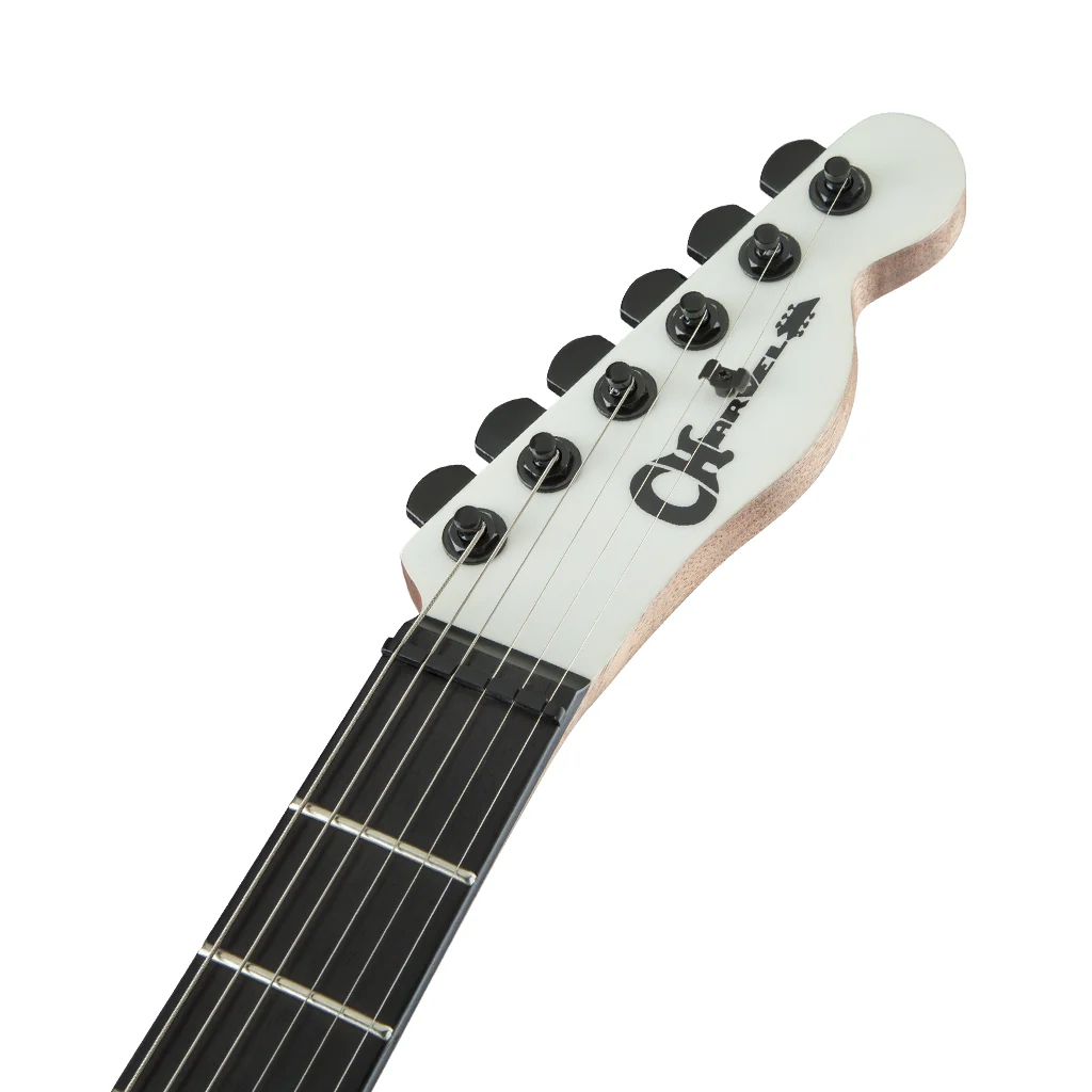 Charvel Joe Duplantier Pro Mod San Dinas S2 - Satin White - Ebony FB - Image 5