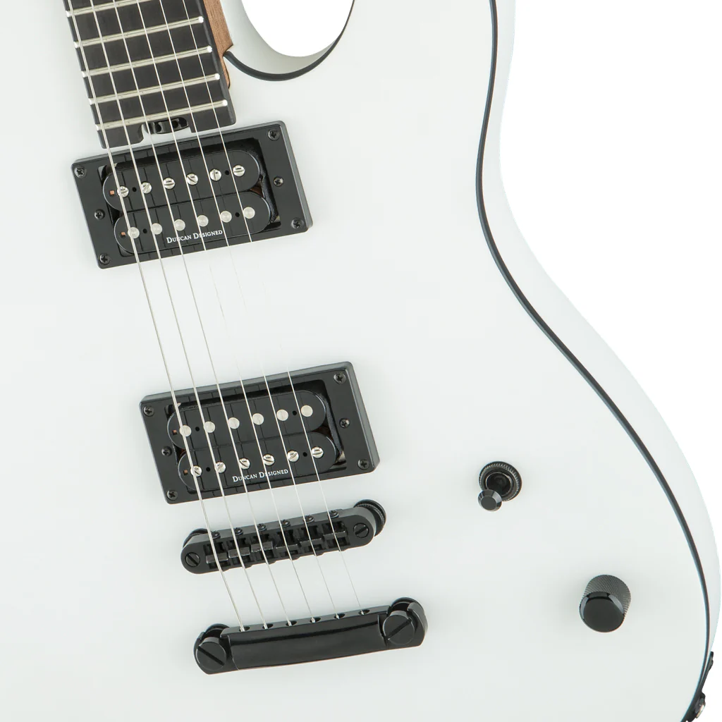 Charvel Joe Duplantier Pro Mod San Dinas S2 - Satin White - Ebony FB - Image 7