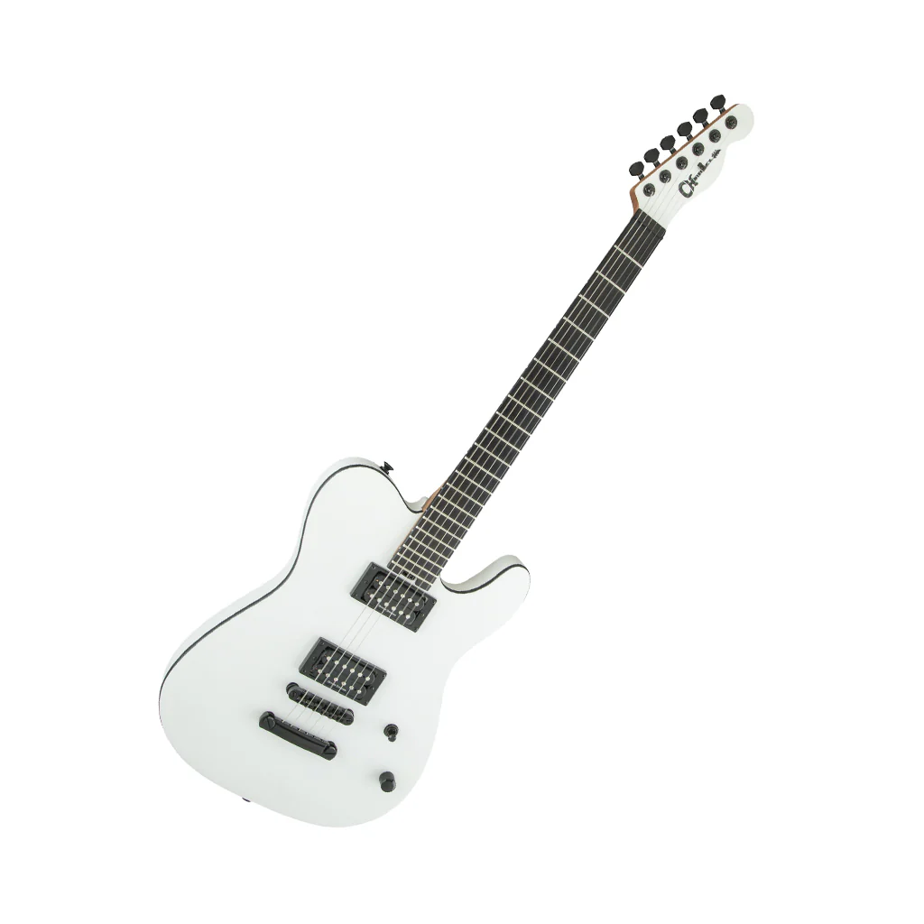 Charvel Joe Duplantier Pro Mod San Dinas S2 - Satin White - Ebony FB - Image 8
