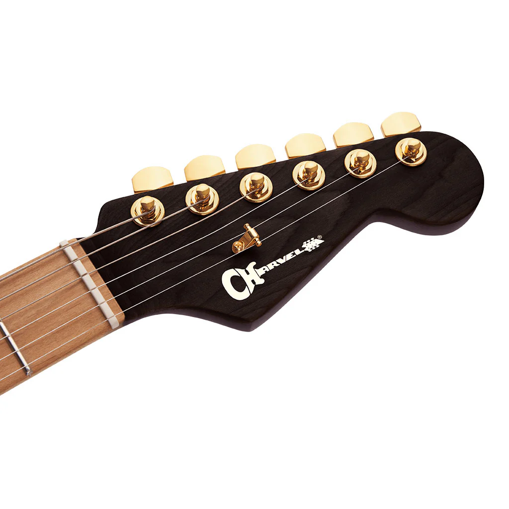 Charvel - MJ DK24 HSH 2PT E Mahogany with Figured Walnut - Streaky Ebony Fingerboard - Natural - Image 4