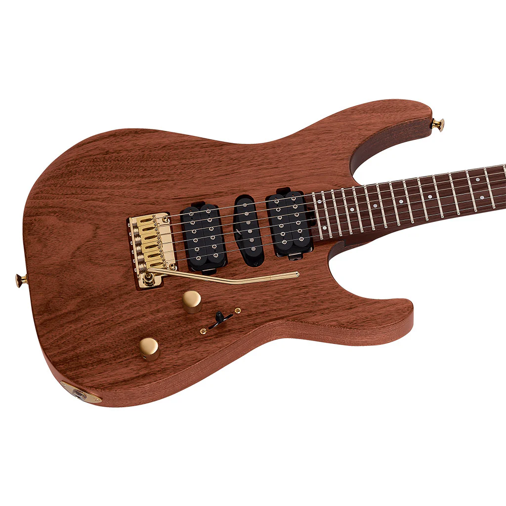 Charvel - MJ DK24 HSH 2PT E Mahogany with Figured Walnut - Streaky Ebony Fingerboard - Natural - Image 6