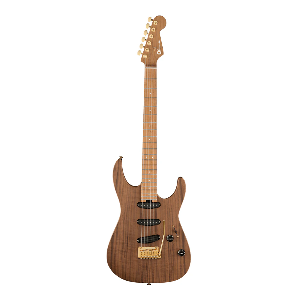 Charvel Pro-Mod DK22 SSS 2PT CM Mahogany with Walnut, Caramelized Maple Fingerboard, Natural - Image 2
