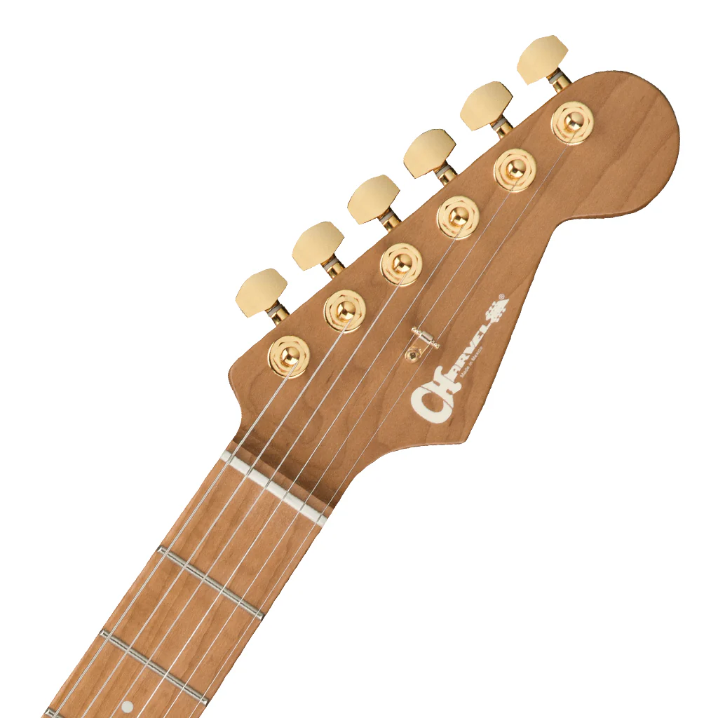 Charvel Pro-Mod DK22 SSS 2PT CM Mahogany with Walnut, Caramelized Maple Fingerboard, Natural - Image 4