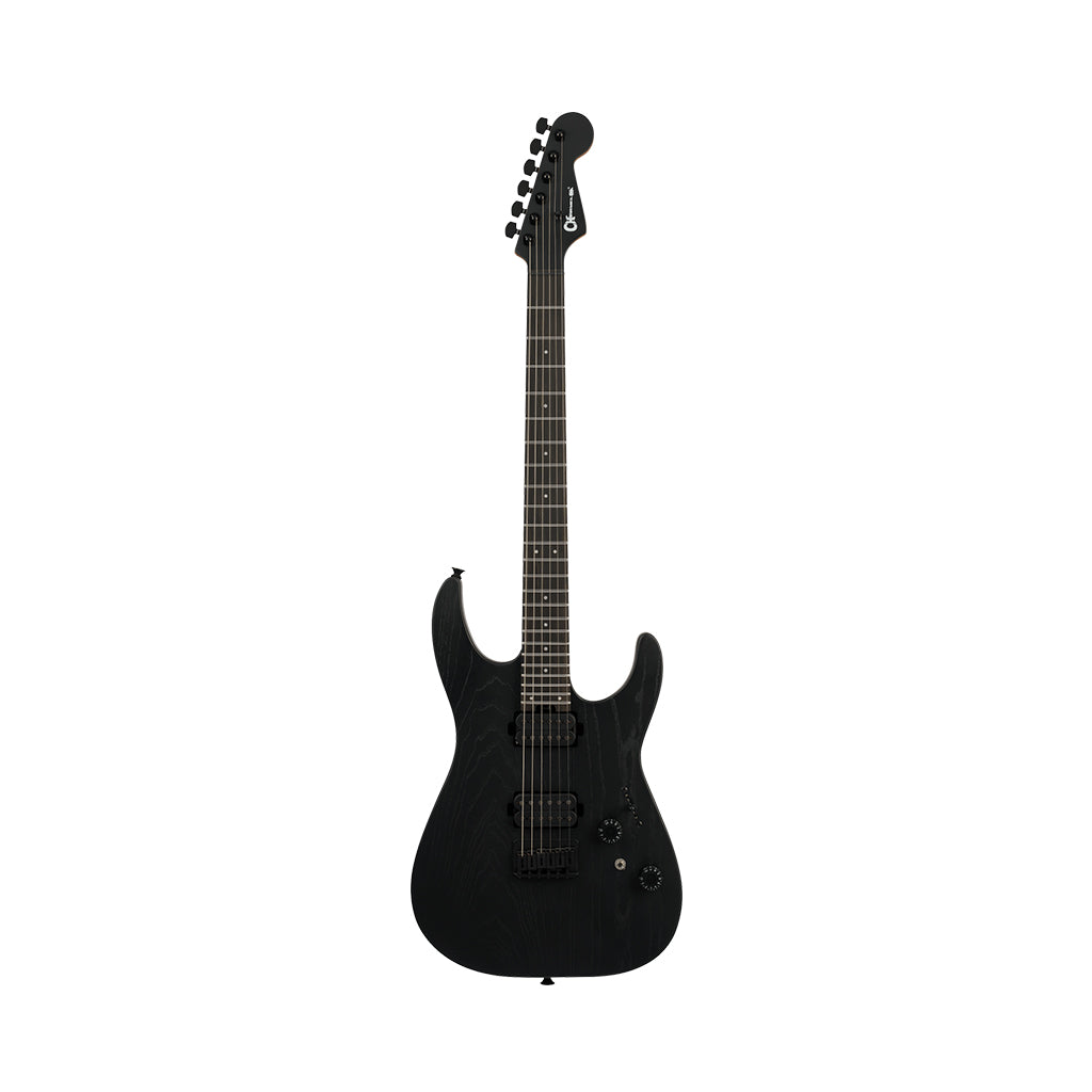 Charvel Pro-Mod Plus Dinky DK24 HH HT EB Electric Guitar - Black Ash - Image 3