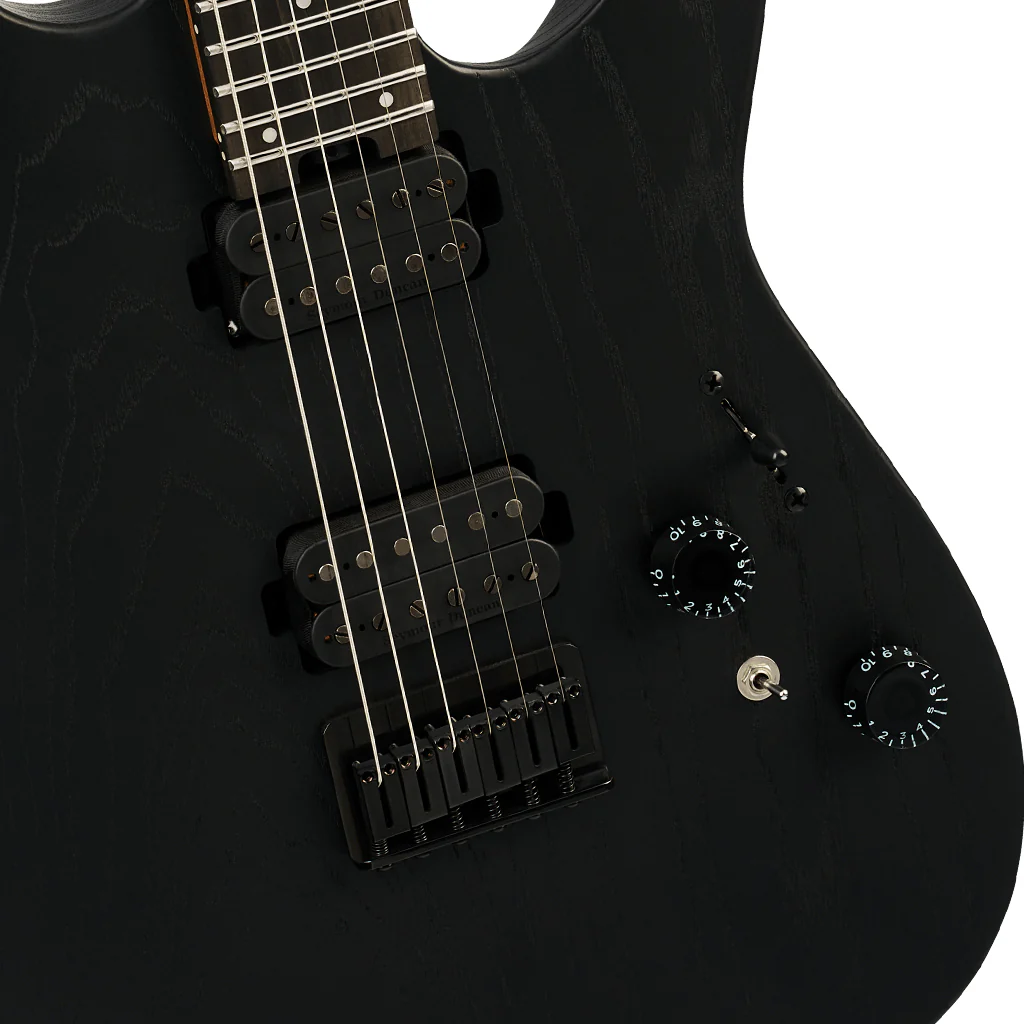 Charvel Pro-Mod Plus Dinky DK24 HH HT EB Electric Guitar - Black Ash - Image 7
