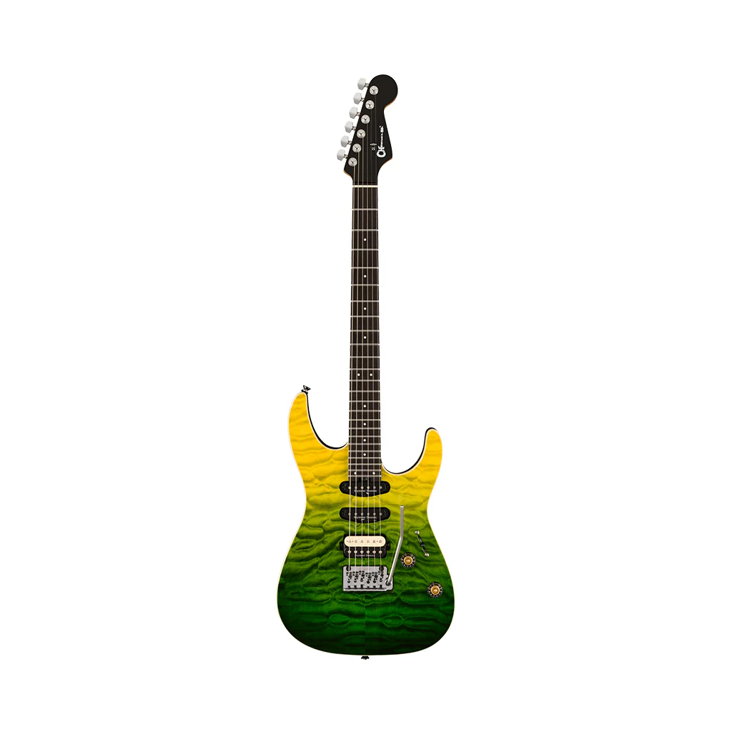 Charvel Pro-Mod Plus Dinky DK24 HSS 2PT EB QM Electric Guitar - Zombie Fade - Image 2