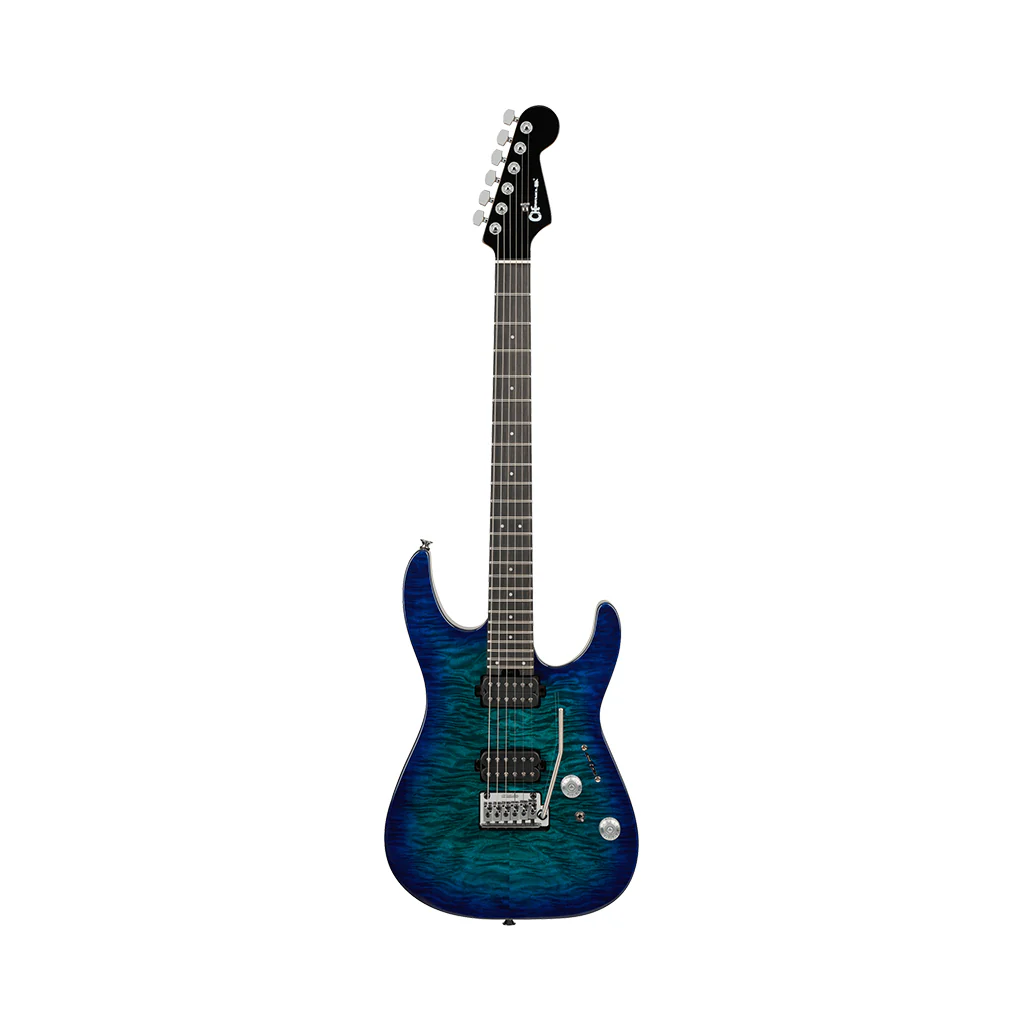 Charvel Pro-Mod Plus DK24 HH 2PT EB QM Electric Guitar - Chlorine Burst - Image 3