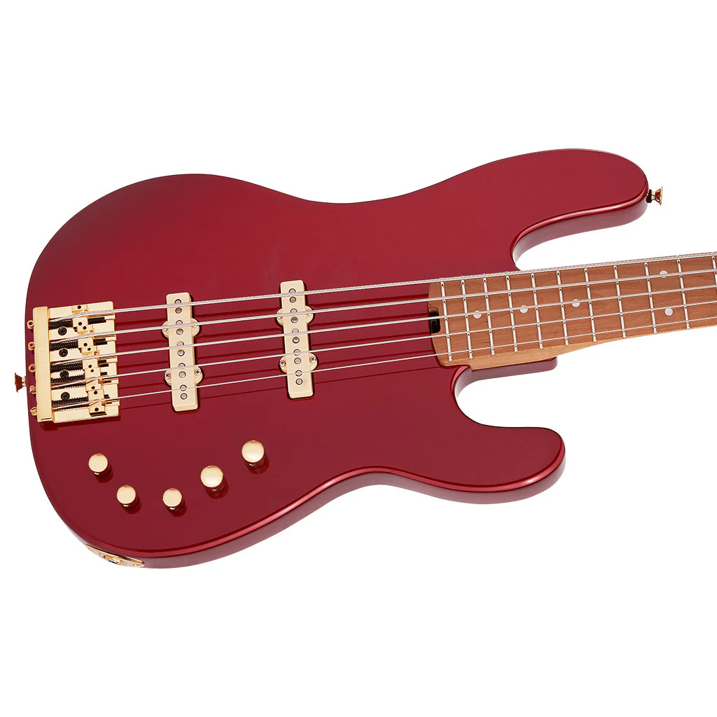 Charvel - Pro-Mod San Dimas® Bass JJ V - Caramelized Maple Fingerboard - Candy Apple Red - Image 6