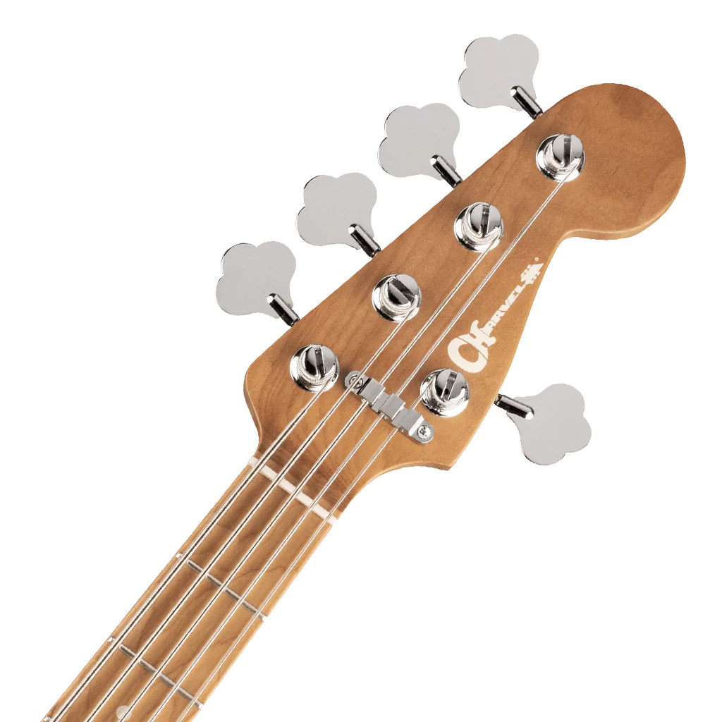 Charvel Pro-Mod San Dimas Bass PJ V, Caramelized Maple Fingerboard - Platinum Pearl - Image 4