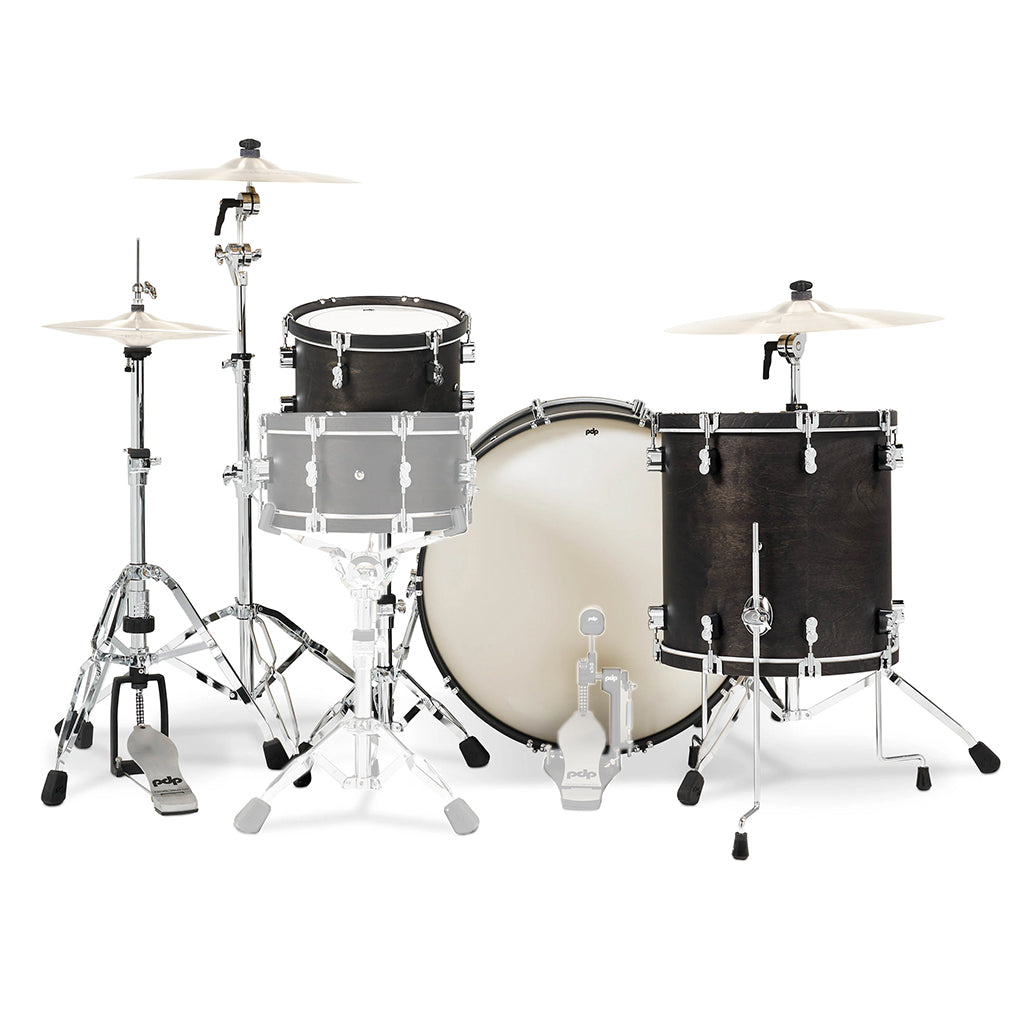 PDP Concept Maple Classic 3-piece Shell Pack with 26 inch Kick - Ebony with Ebony Hoops - Image 2