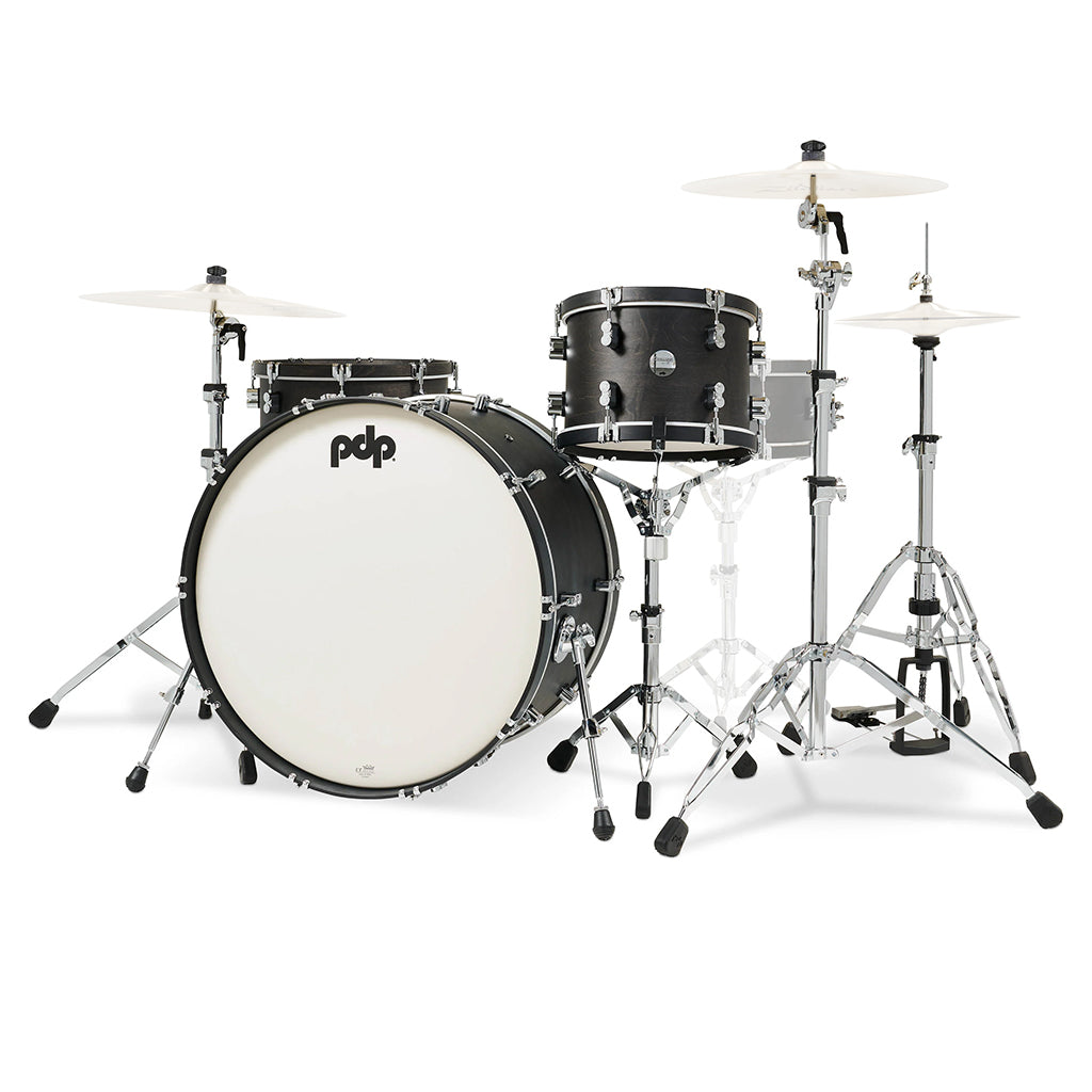 PDP Concept Maple Classic 3-piece Shell Pack with 26 inch Kick - Ebony with Ebony Hoops - Image 3