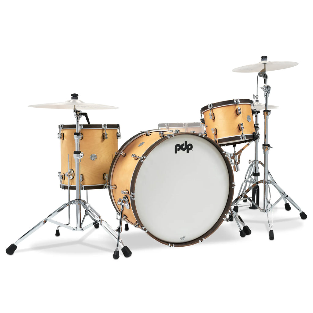 PDP Concept Maple Classic 3-piece Shell Pack with 26 inch Kick - Natural with Walnut Hoops