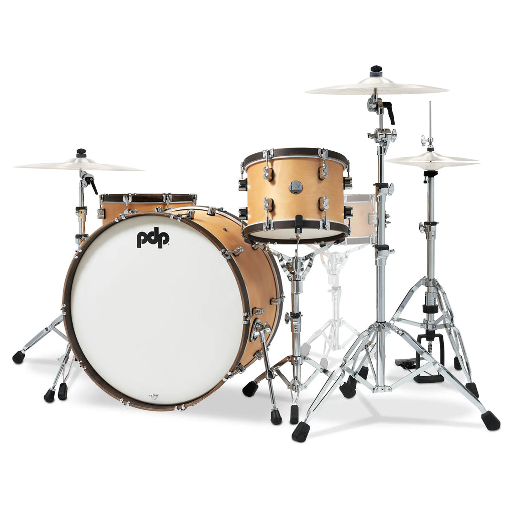 PDP Concept Maple Classic 3-piece Shell Pack with 26 inch Kick - Natural with Walnut Hoops - Image 3