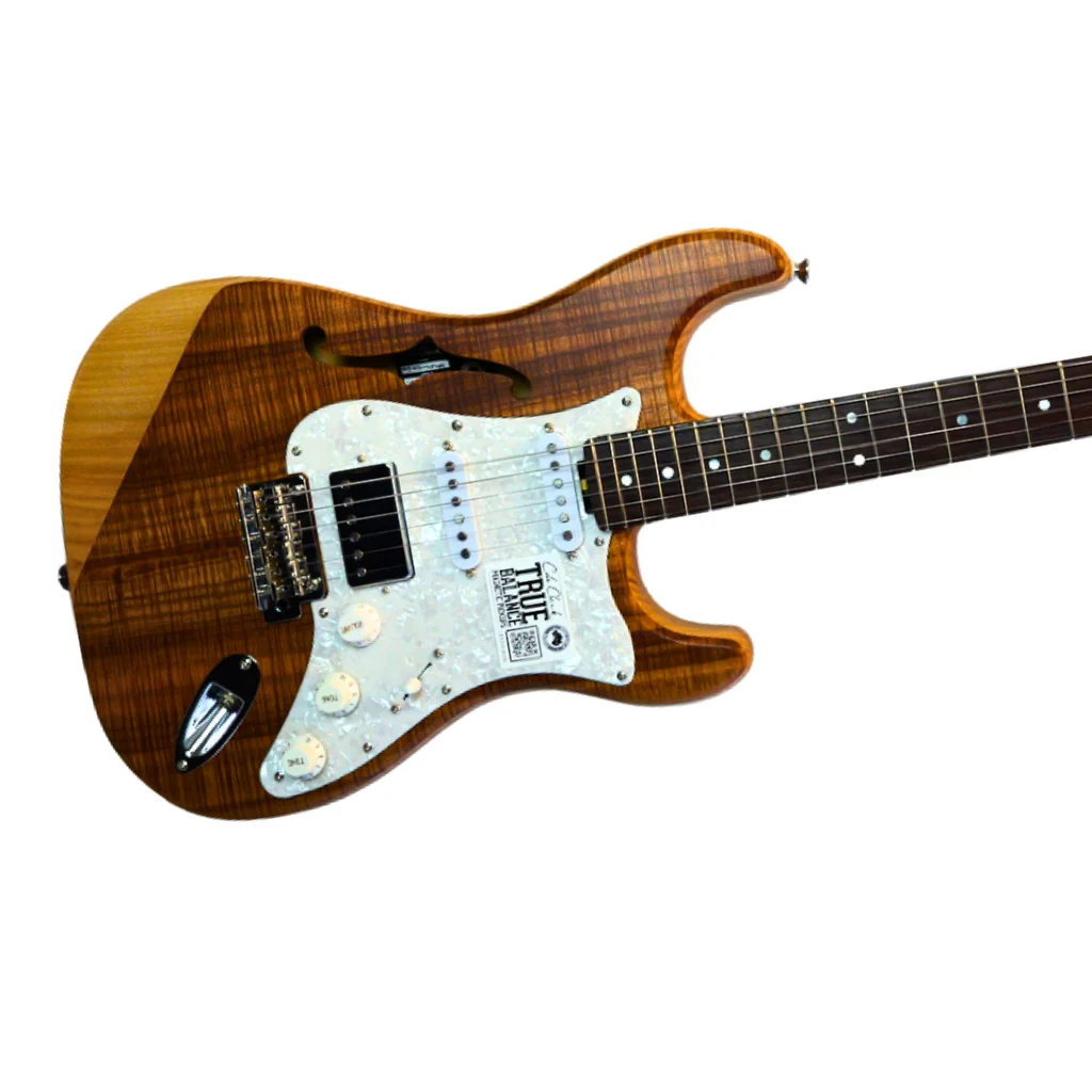 Cole Clark Electric Hollow Baby HSS Electric Guitar - Natural - Image 8