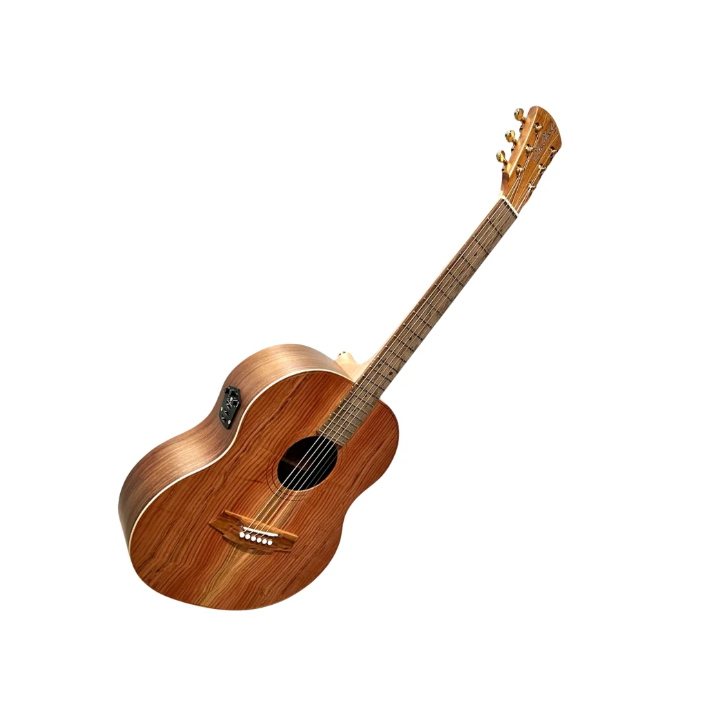 Cole Clark Little Lady 2 Mini Travel Acoustic/Electric Guitar - Redwood/Blackwood - Image 4