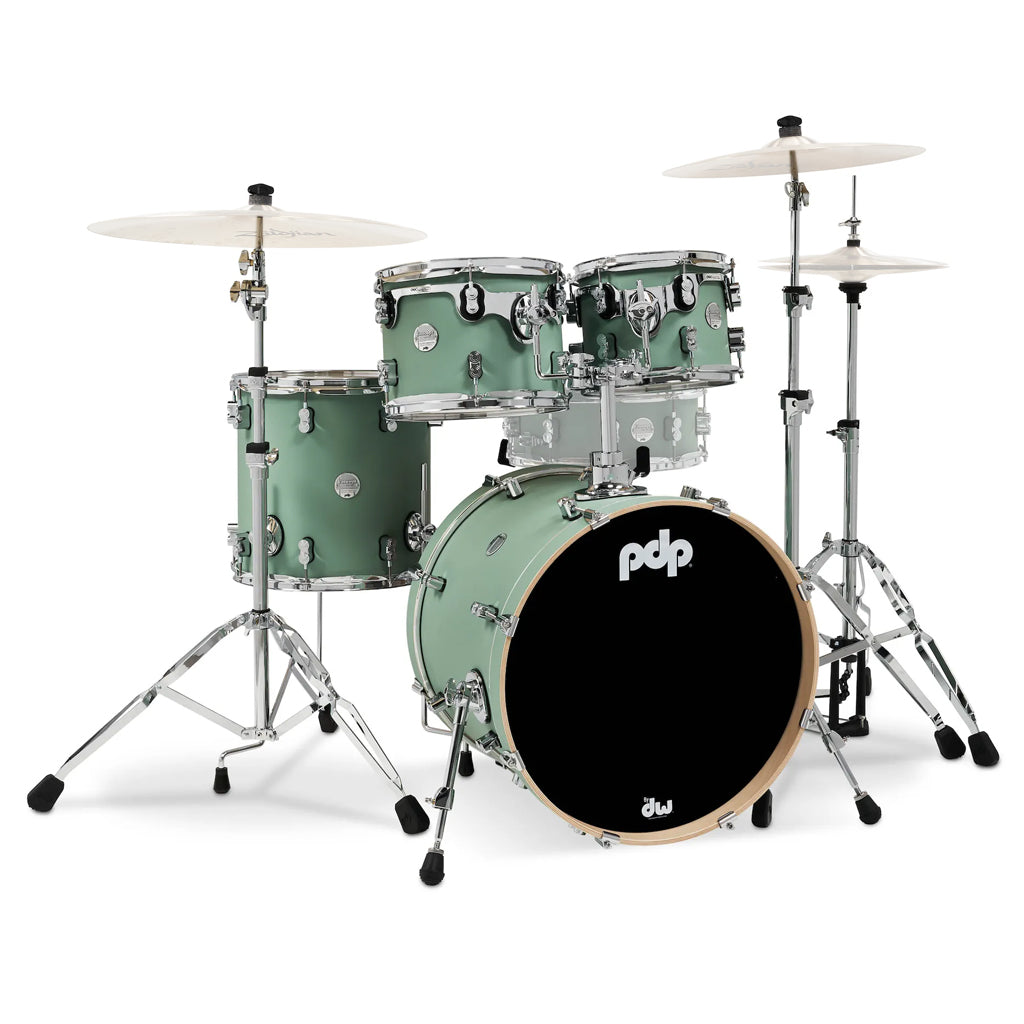 PDP Concept Maple Classic 4-piece Shell Pack with 20 inch Kick - Satin Seafoam Finish Ply