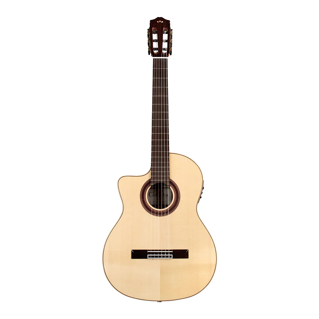 Cordoba GK Studio Negra Lefty Acoustic/Electric Guitar w/Bag - Natural - Image 2