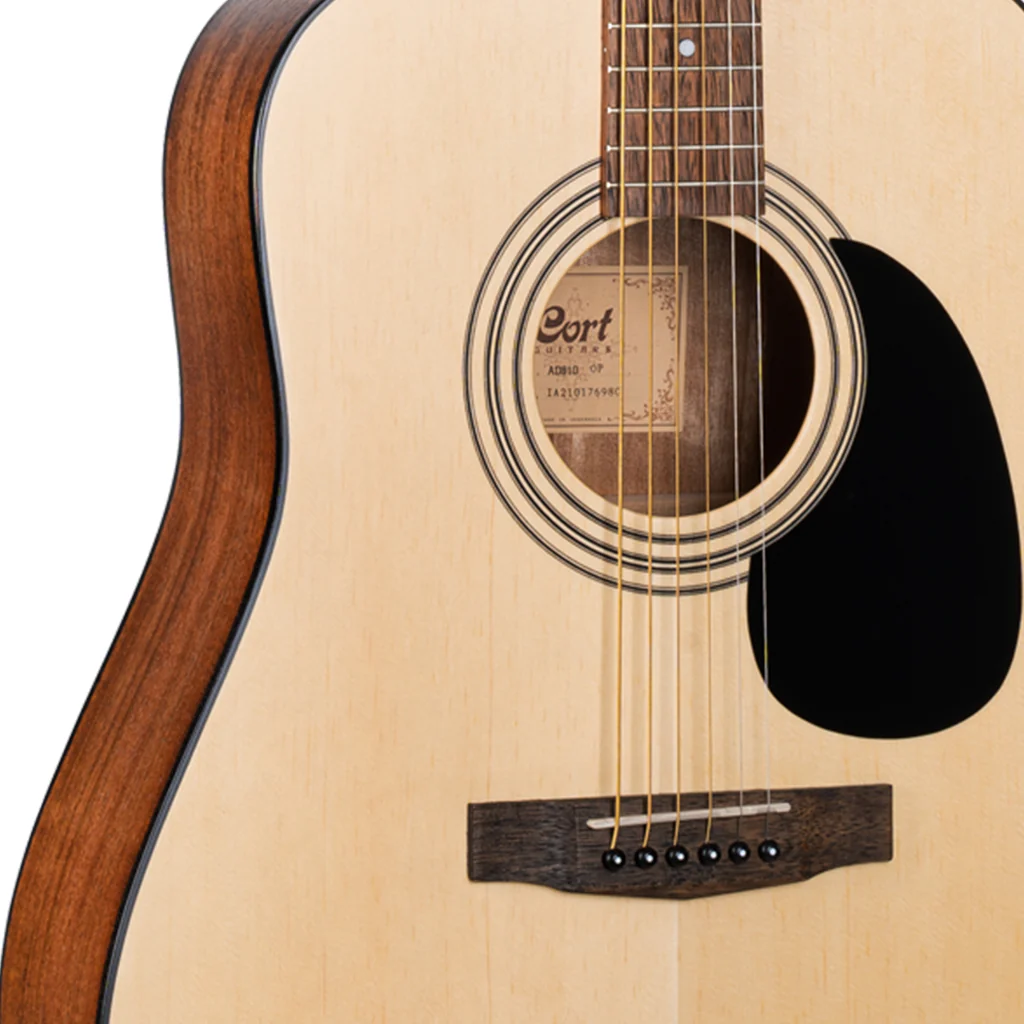 Cort AD810 Dreadnought Acoustic Guitar - Open Pore Natural Finish - Image 4