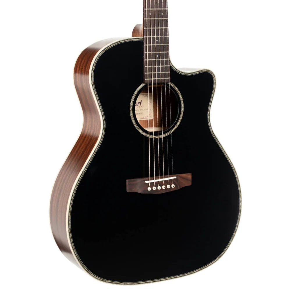 Cort Essence GA4 Acoustic Guitar - Black Top Semi Gloss