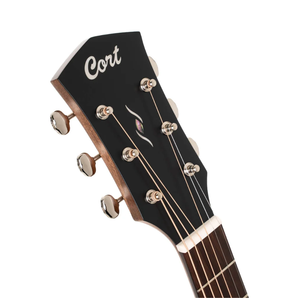 Cort Essence GA4 Acoustic Guitar - Black Top Semi Gloss - Image 4