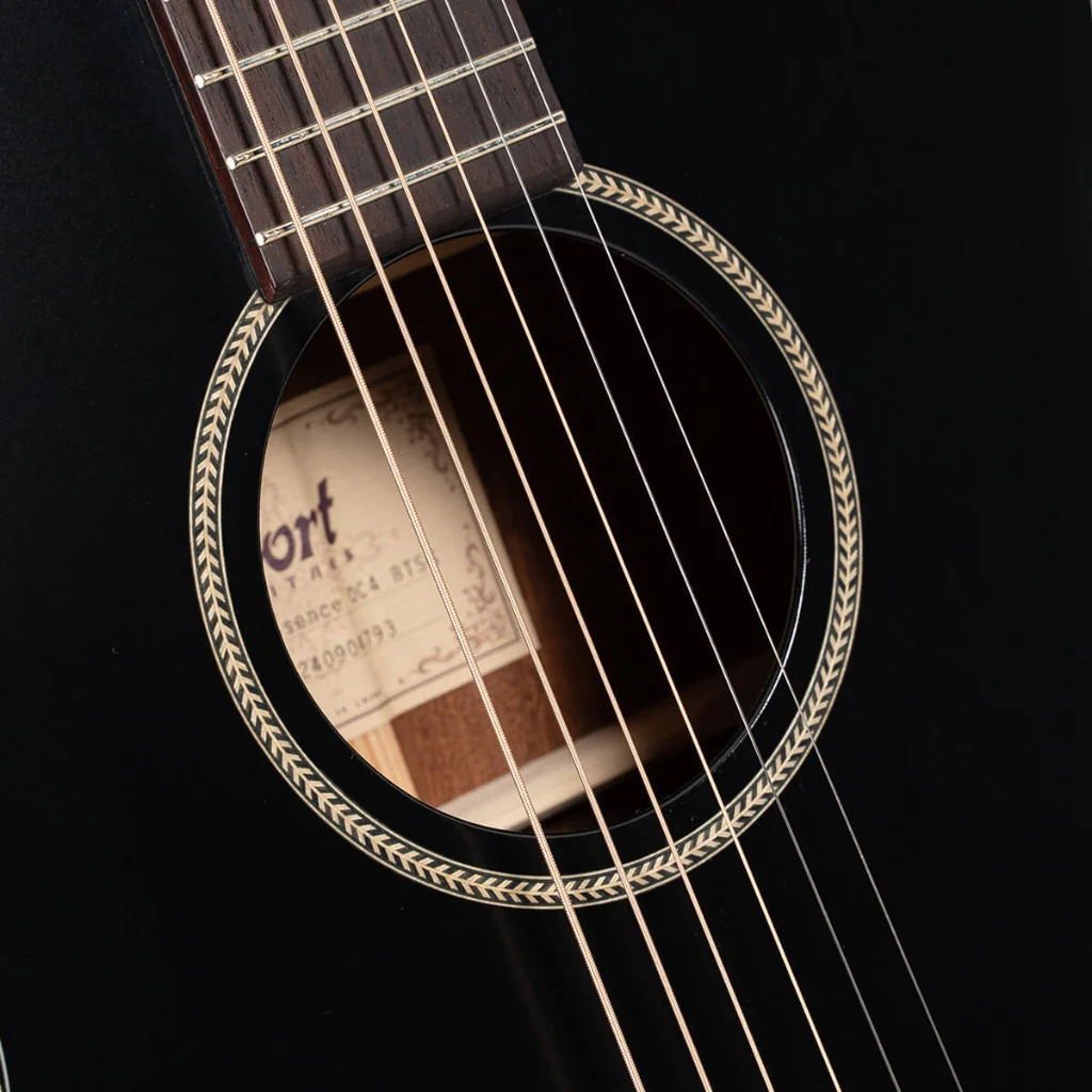 Cort Essence OC4 Acoustic Guitar - Black Top Semi Gloss - Image 8