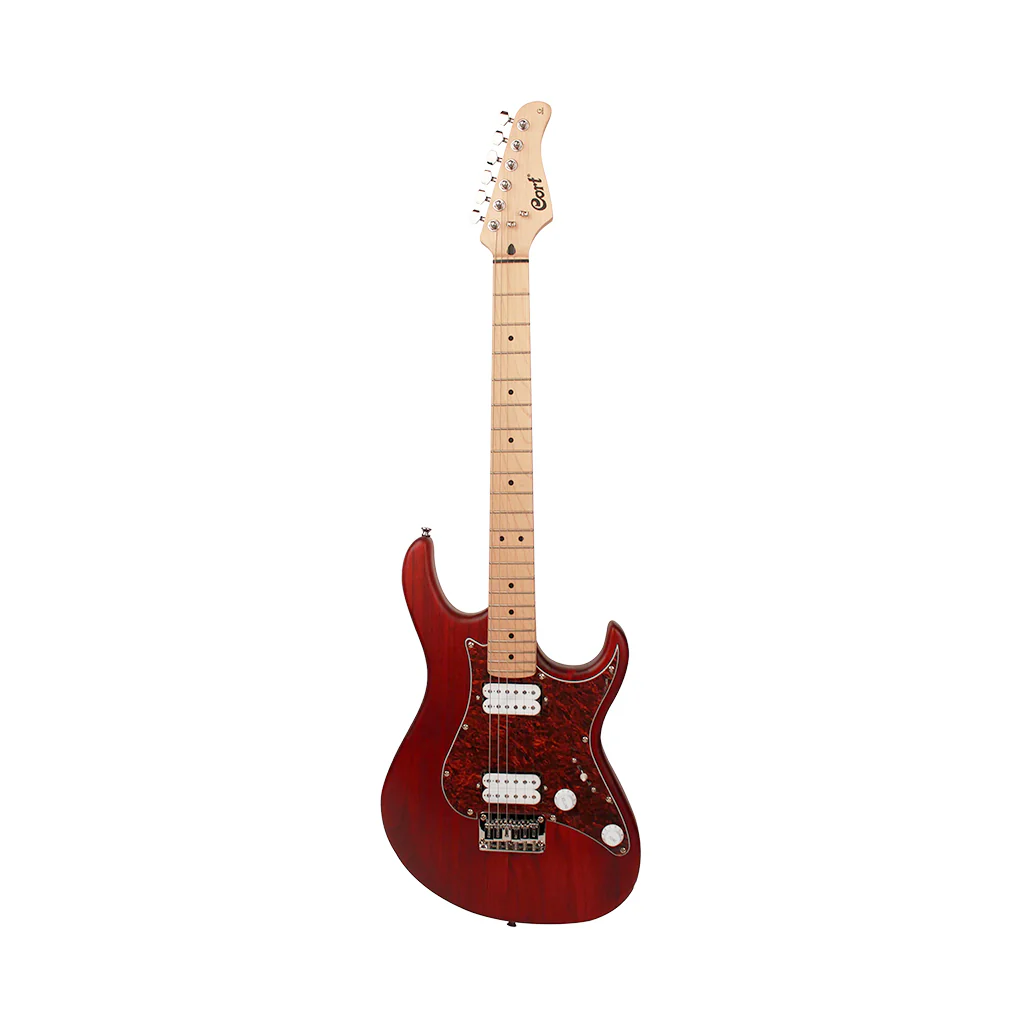 Cort G100 HH Electric Guitar - Open Pore Black Cherry - Image 2