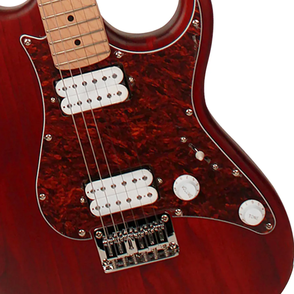 Cort G100 HH Electric Guitar - Open Pore Black Cherry - Image 4