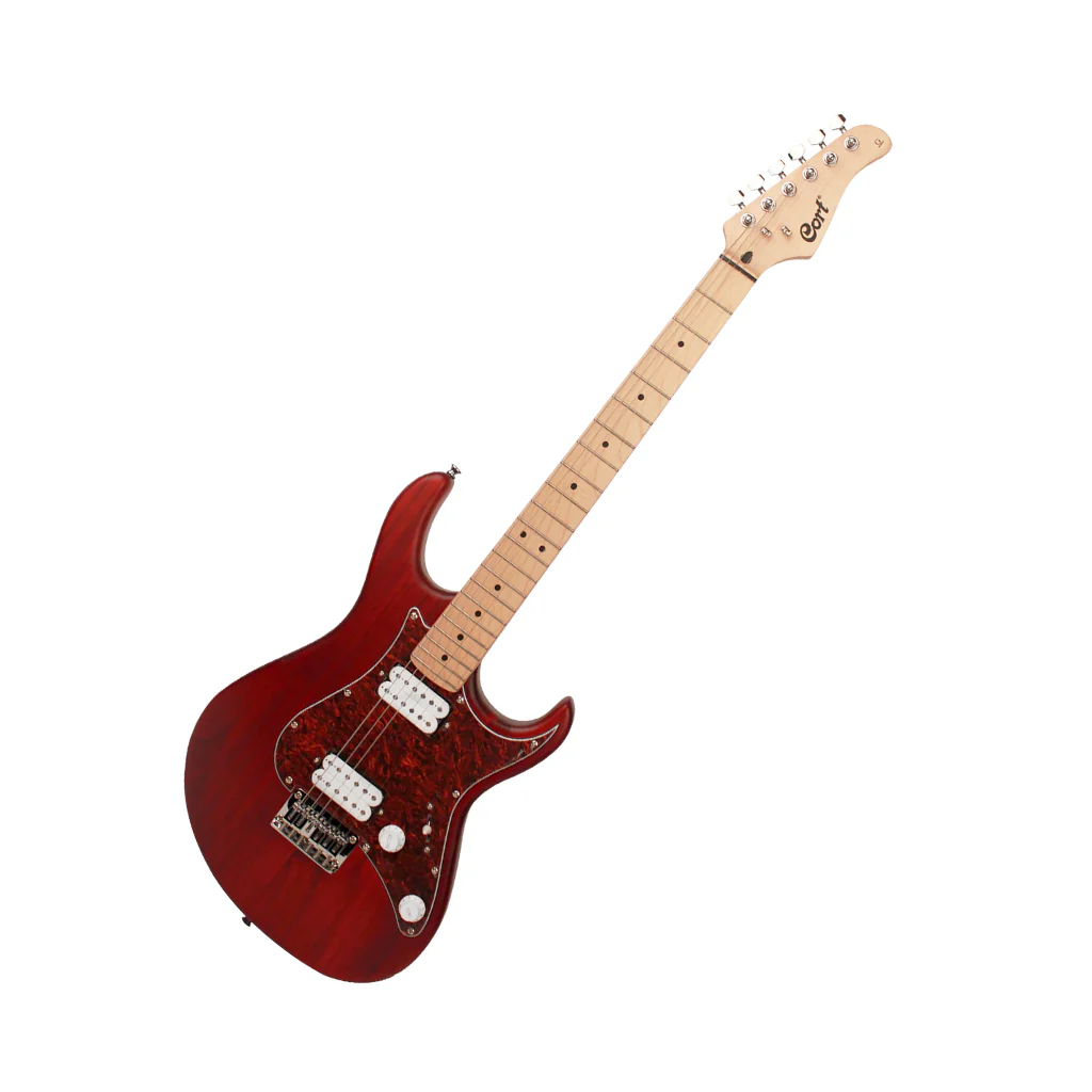 Cort G100 HH Electric Guitar - Open Pore Black Cherry - Image 5