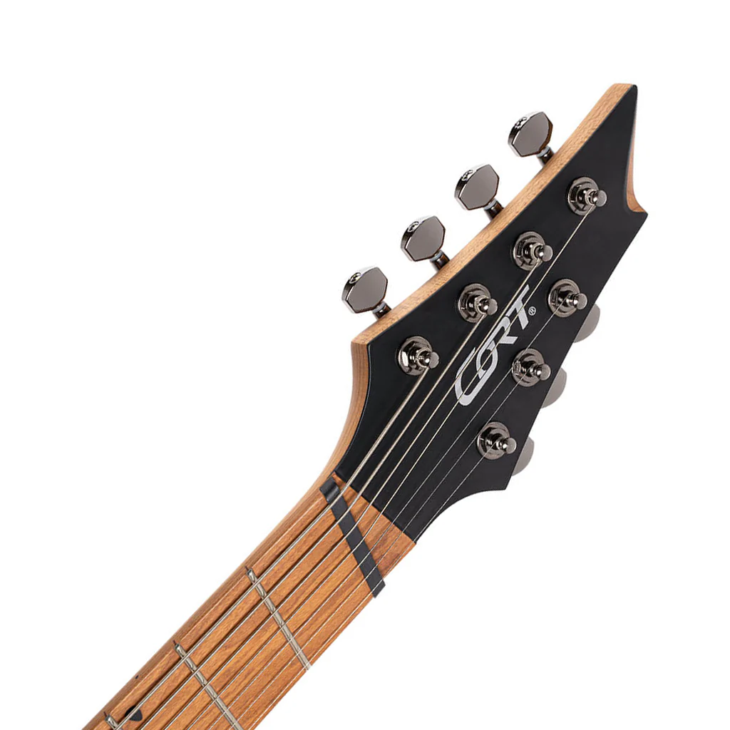 Cort KX307 7-String Electric Guitar - Open Pore Mahogany - Image 4