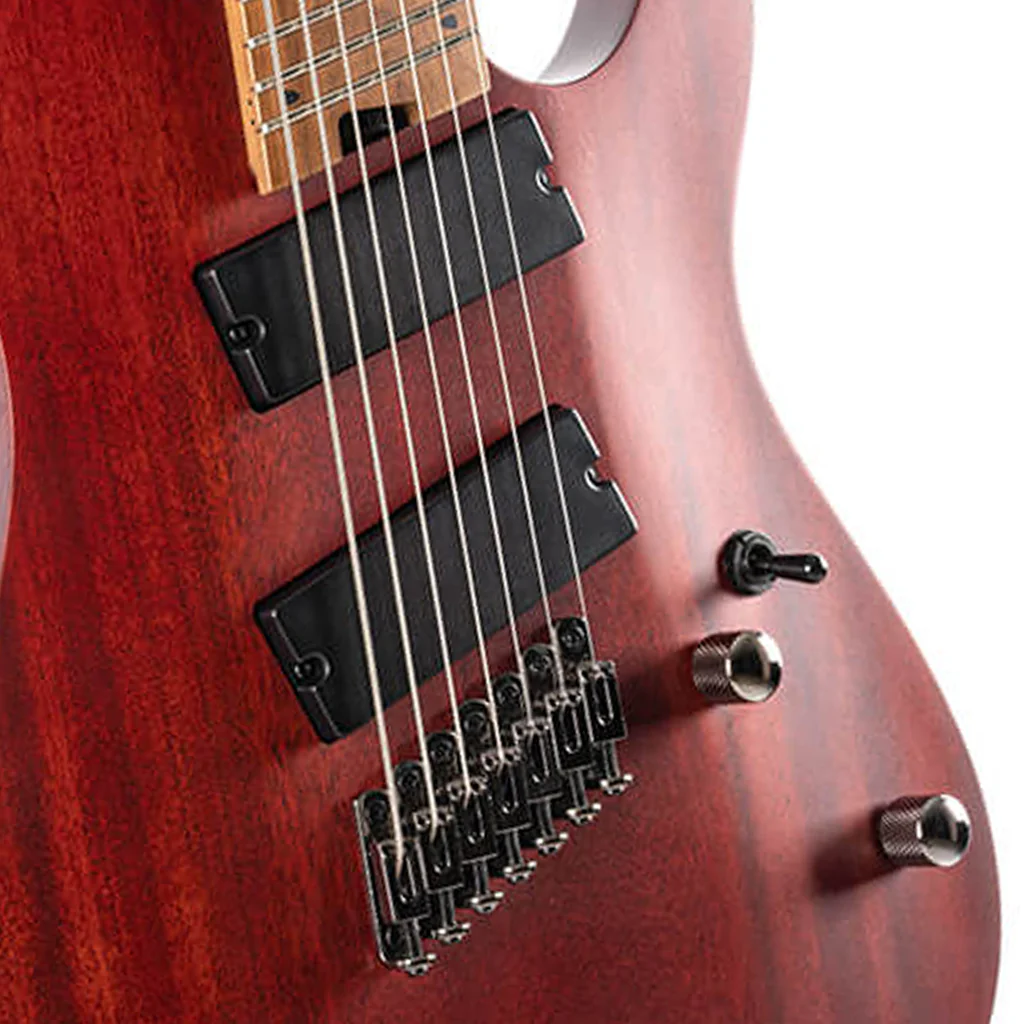 Cort KX307 7-String Electric Guitar - Open Pore Mahogany - Image 6