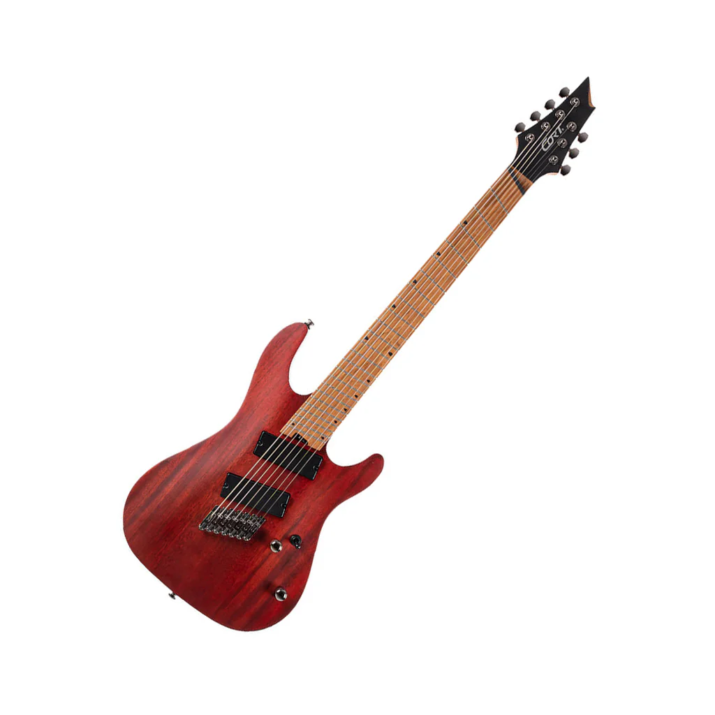 Cort KX307 7-String Electric Guitar - Open Pore Mahogany - Image 7
