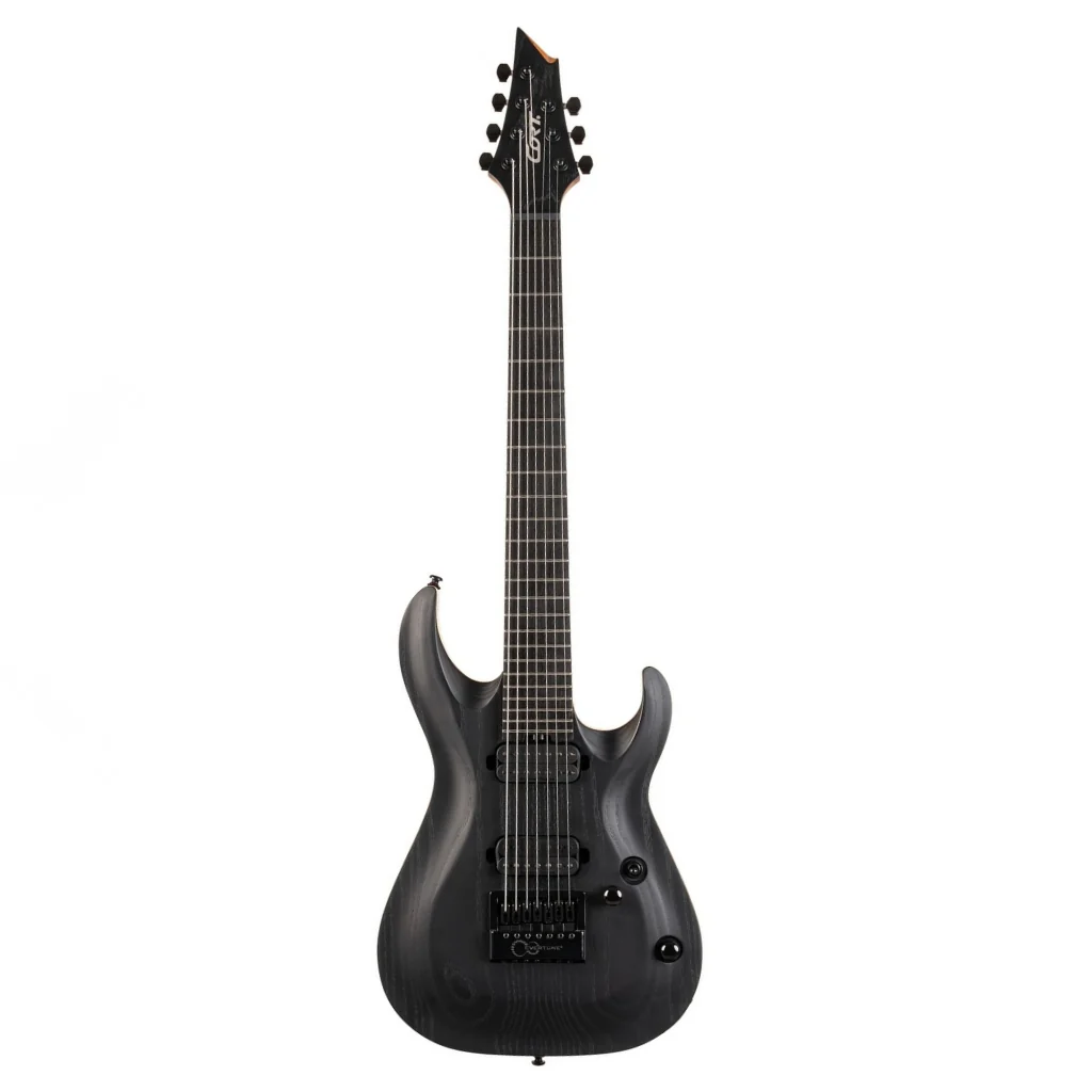 Cort KX707 Evertune 7 String Open Pore Black with Bag - Image 2
